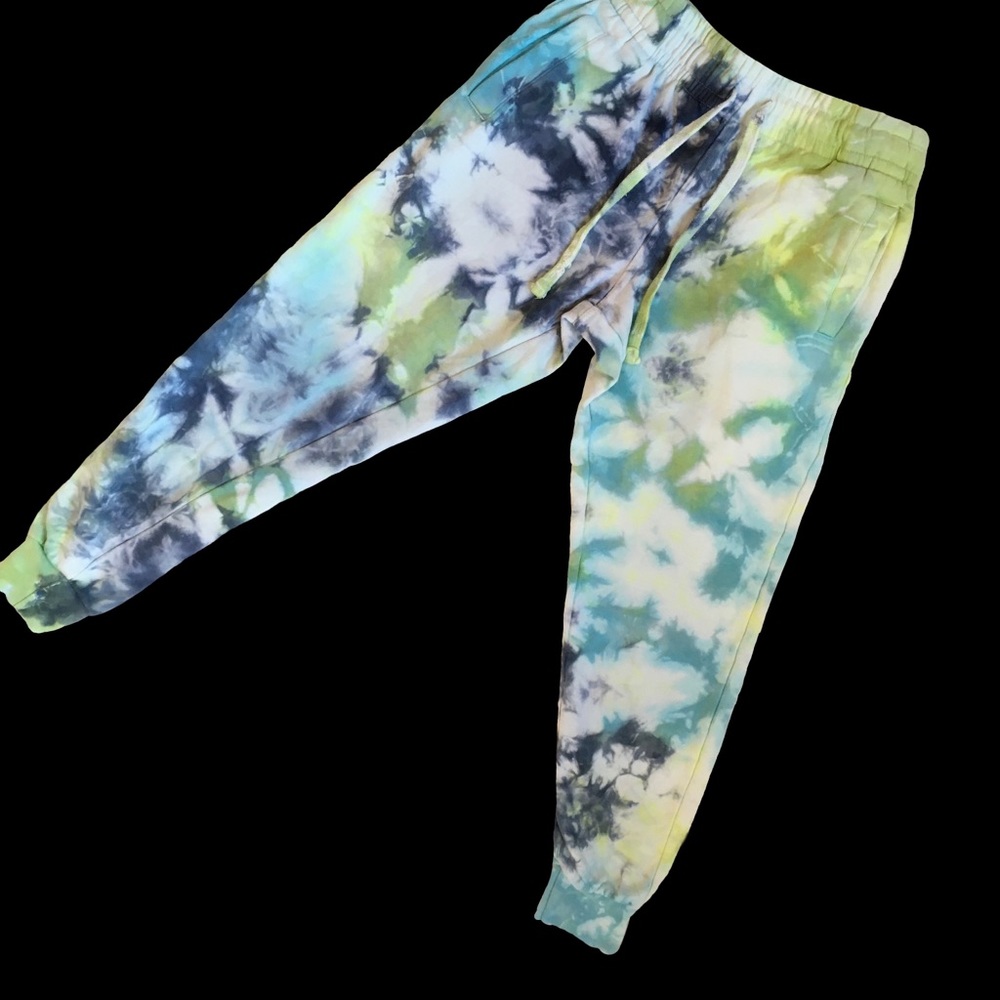 Blue & Yellow Tie Dye Joggers | Tie Dye Sweatpants